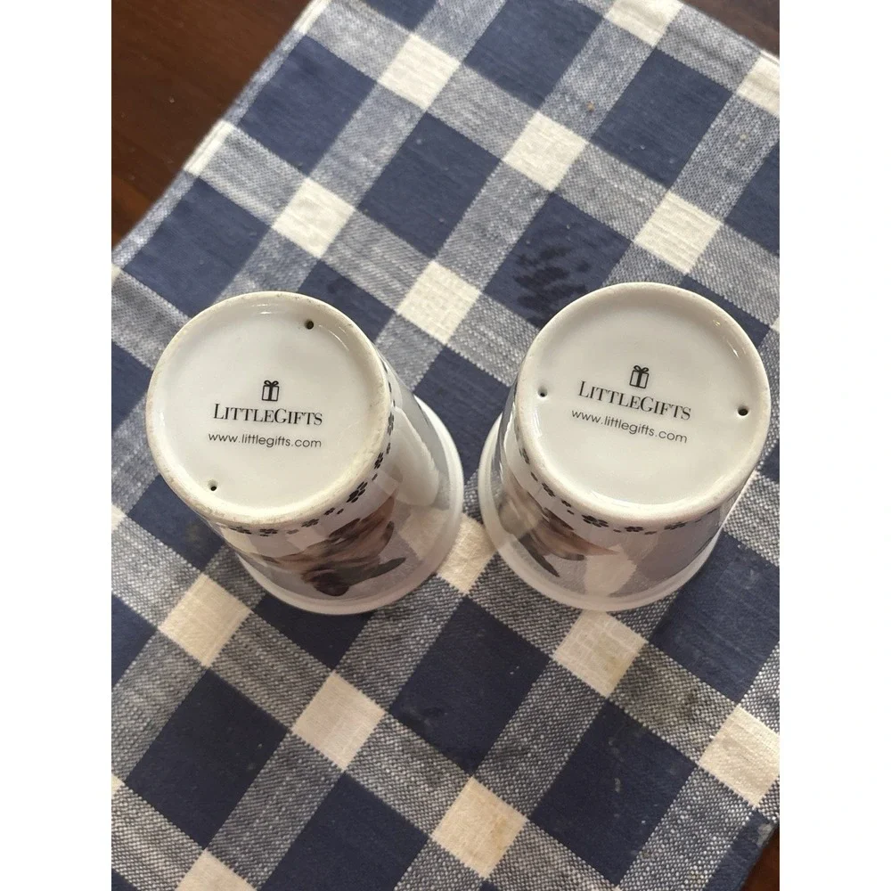 German Shepherd Dog Lover Ceramic 12 Oz Cups Set-  I Love My GSD Paw Print